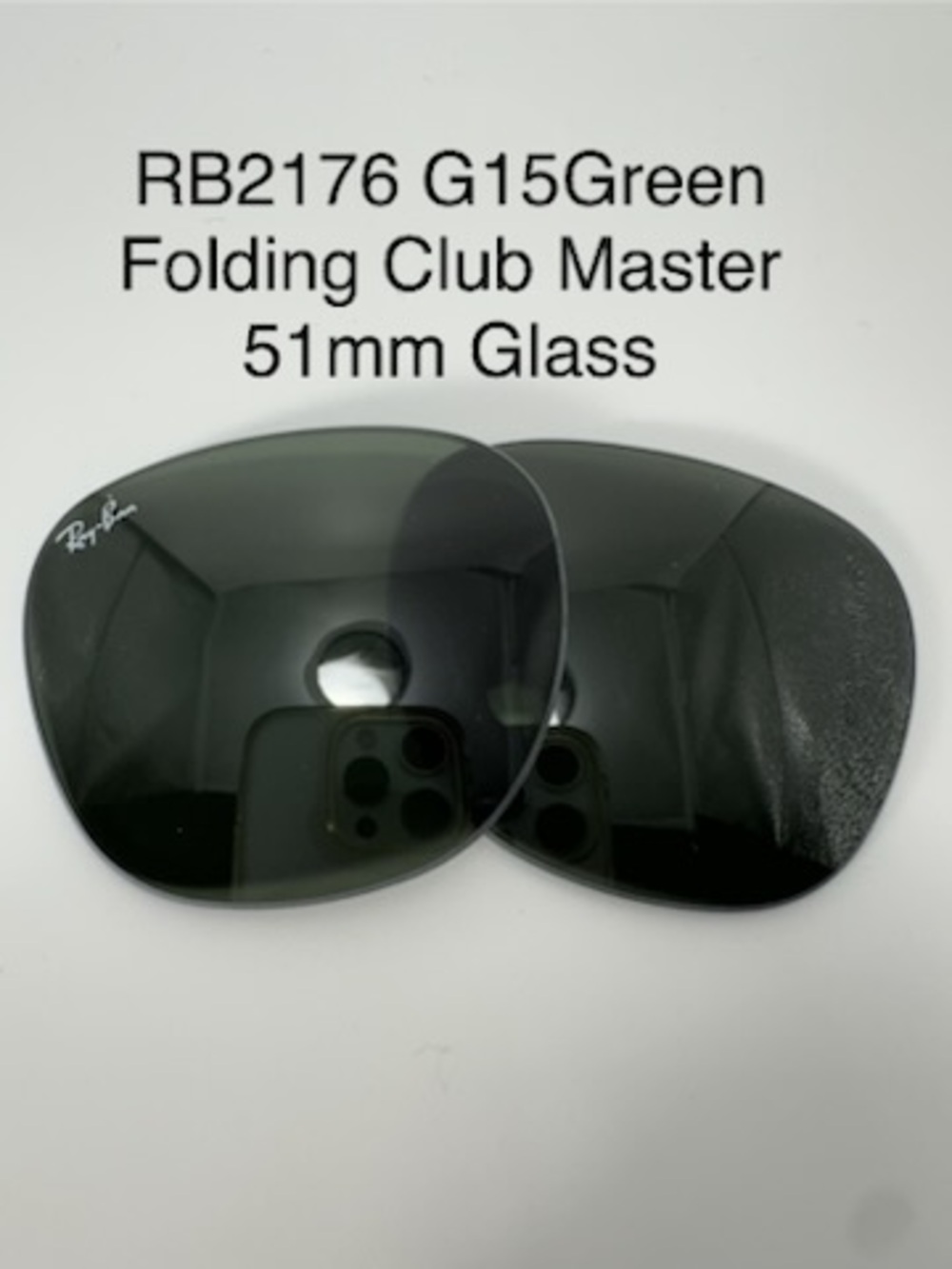 Factory Replacement Lenses for Ray-Ban RB2176 Folding Club Master G15 Green 51mm